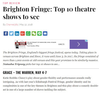Katie Reddin Clancy British Voiceover Artist Grace Brighton Fringe